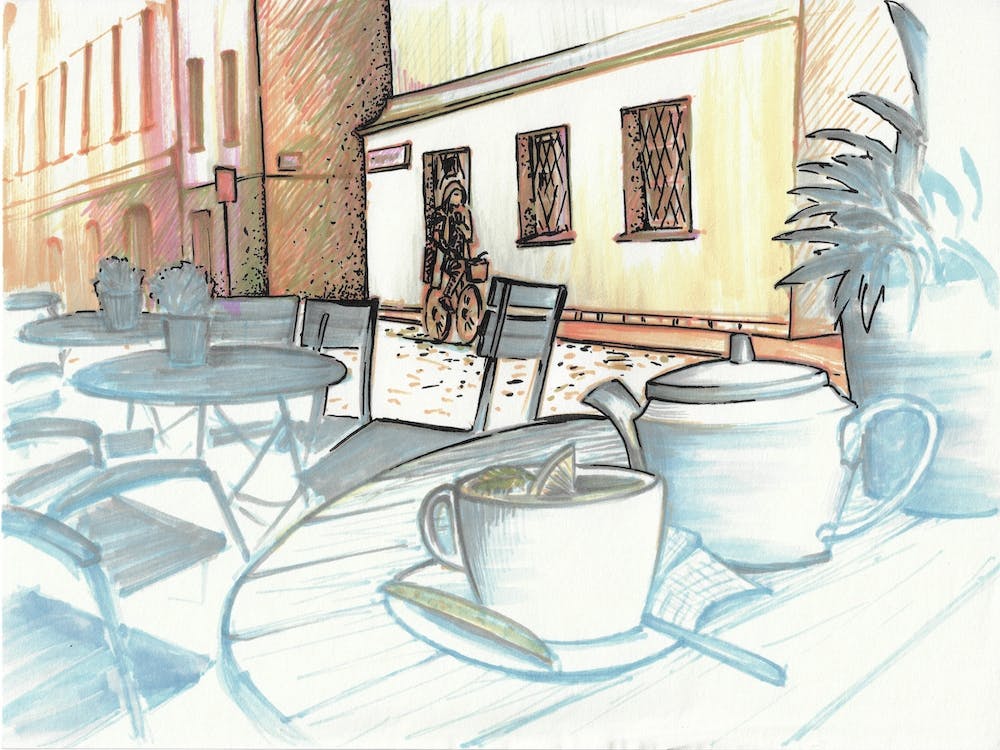 Street Cafe In Poznan