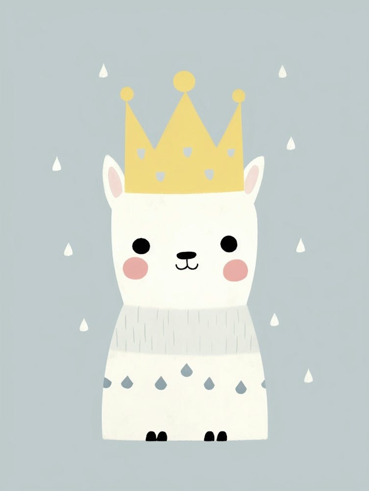 Little Arctic Fox 2 Wearing A Crown