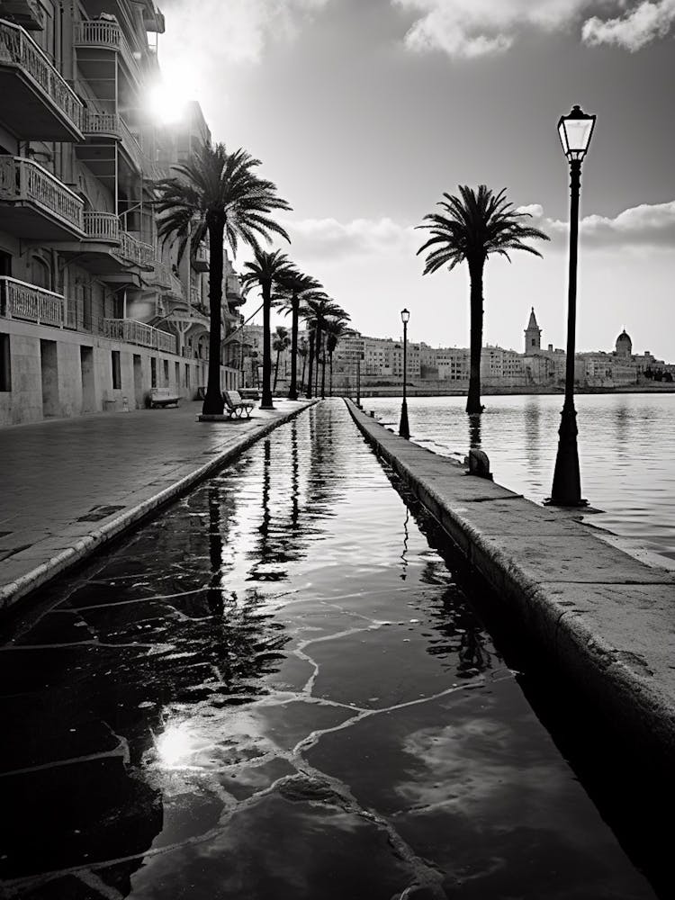 Sliema, Malta, Mediterranean Black And White Photography Analogue 3