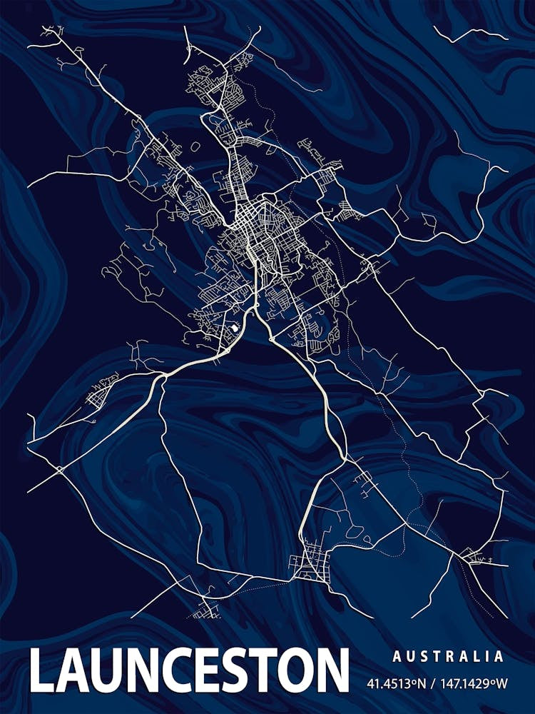Launceston Crocus Marble Map