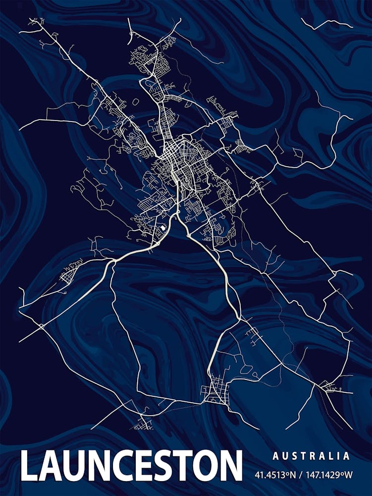 Launceston Crocus Marble Map