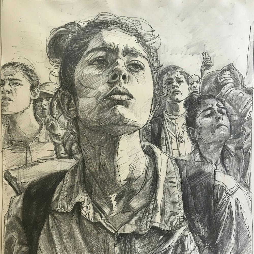 Woman In A Crowd