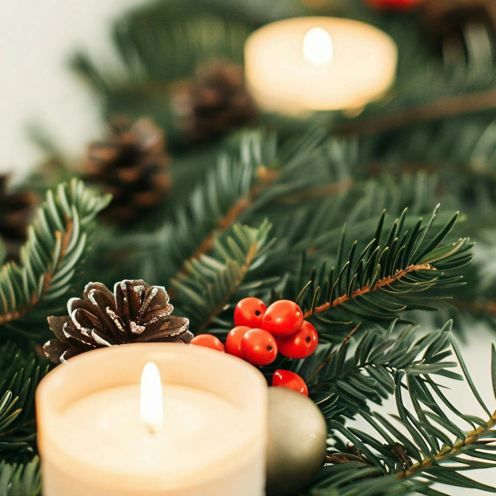 Christmas Tree With Candles 1