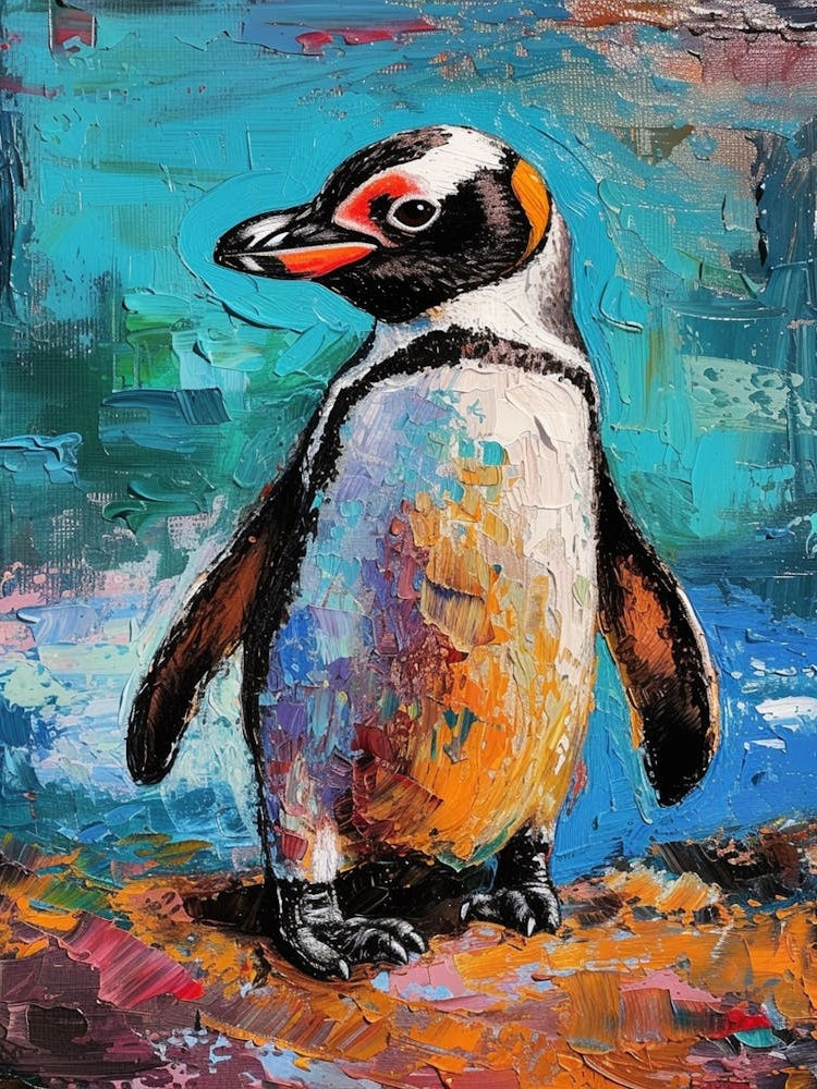 African Penguin King George Island Oil Painting 4