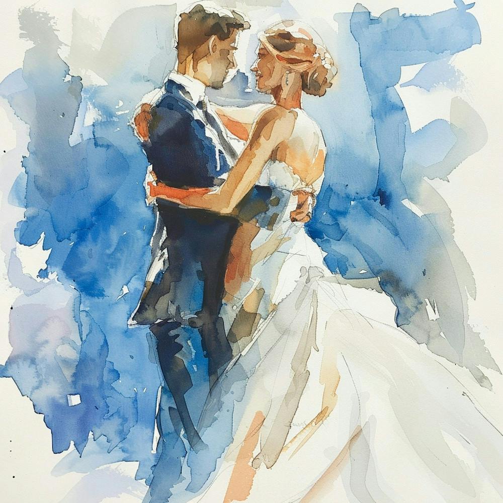 Watercolor Couple Dancing At Wedding 1718371440 4