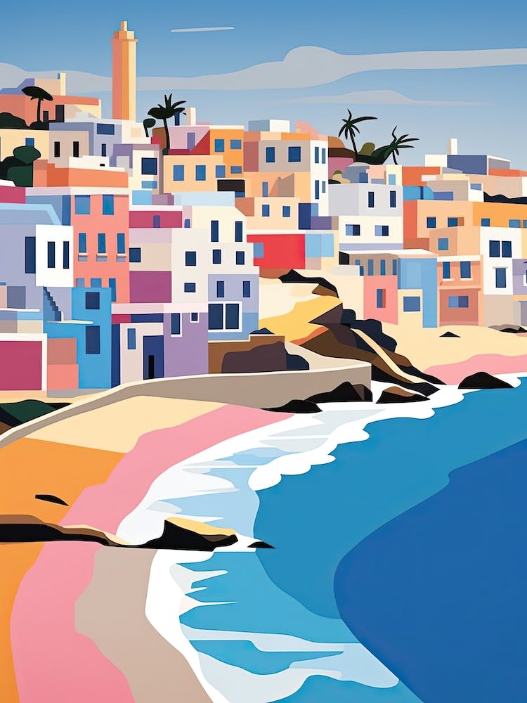 Bondi Beach, Australia, Bold Outlines 3