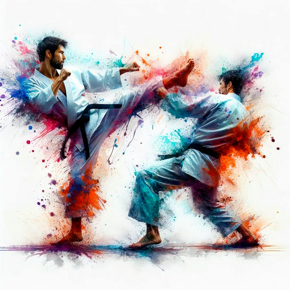 Two Karate Fighters