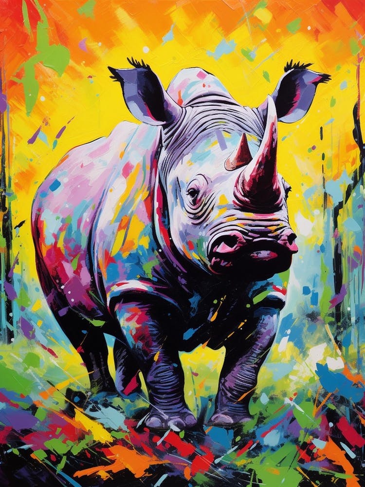 Éclaboussure de Peinture Rhino à Pois 8