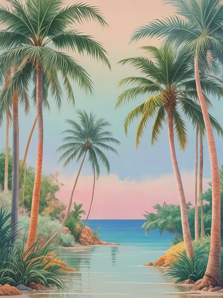 Tropical Palm Trees On The Beach no1