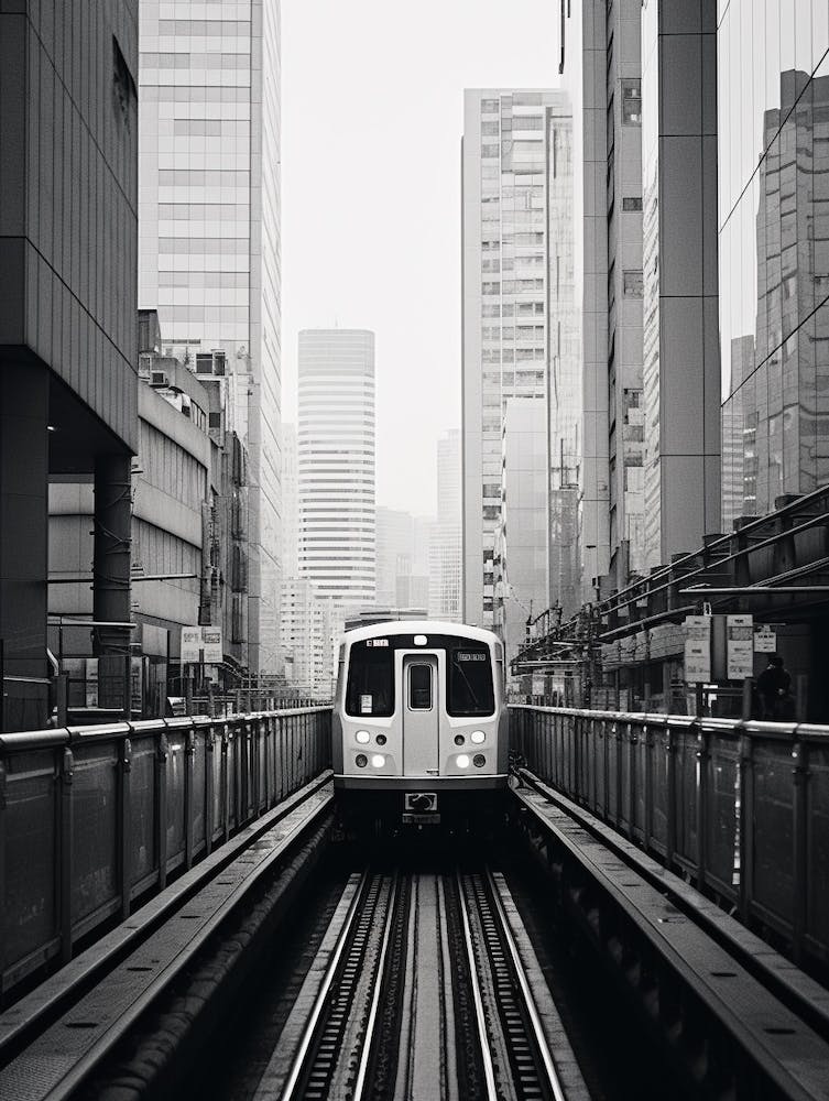 Tokyo, Japan, Black And White Old Photo 1