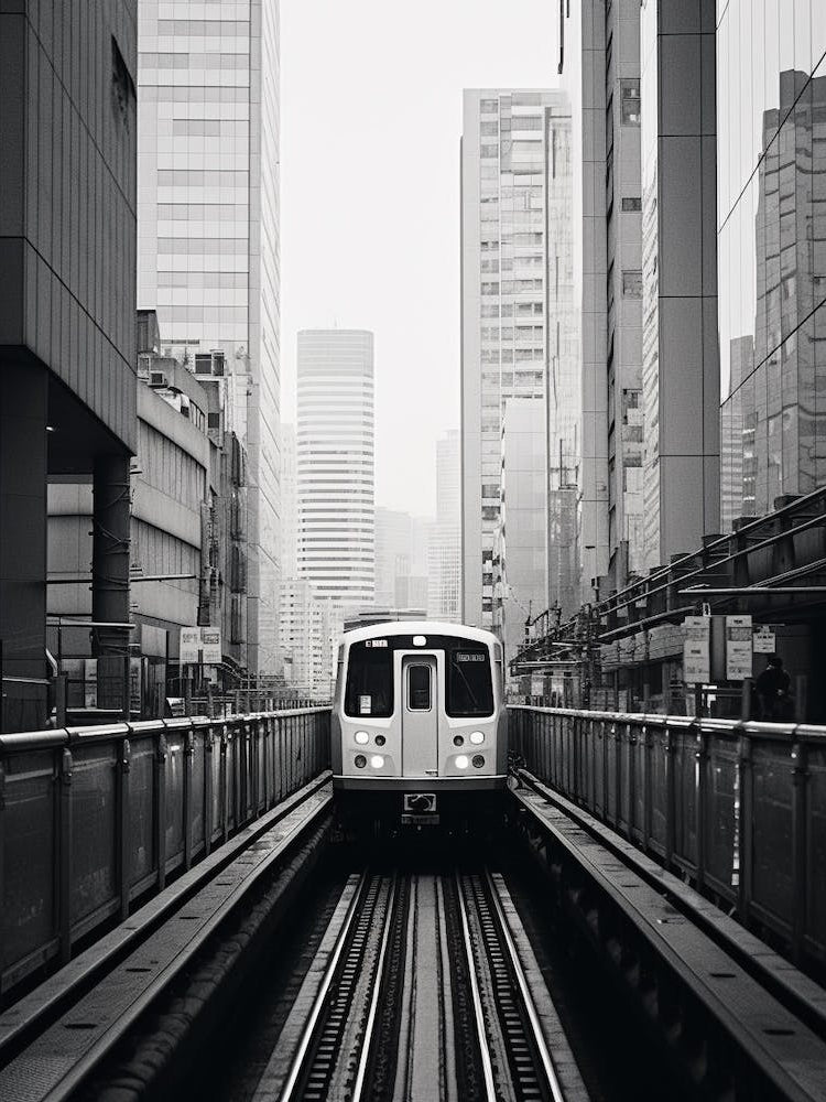 Tokyo, Japan, Black And White Old Photo 1