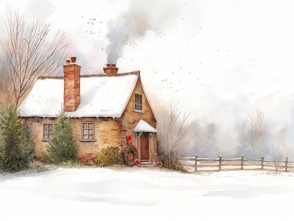 Cottage In The Snow
