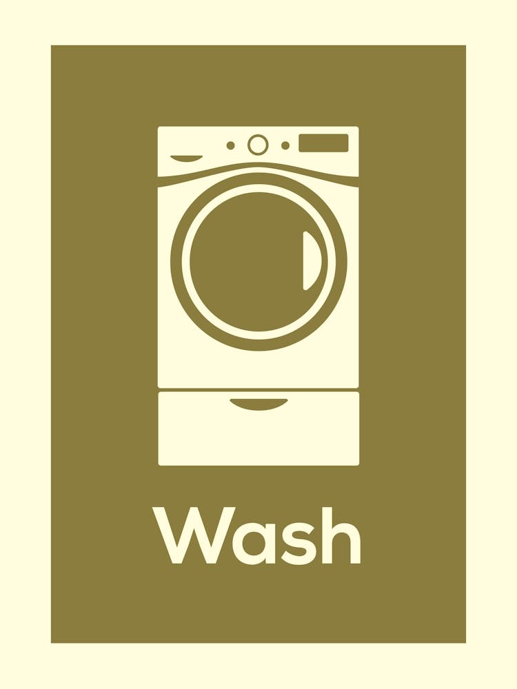 Laundry Print Wash Green