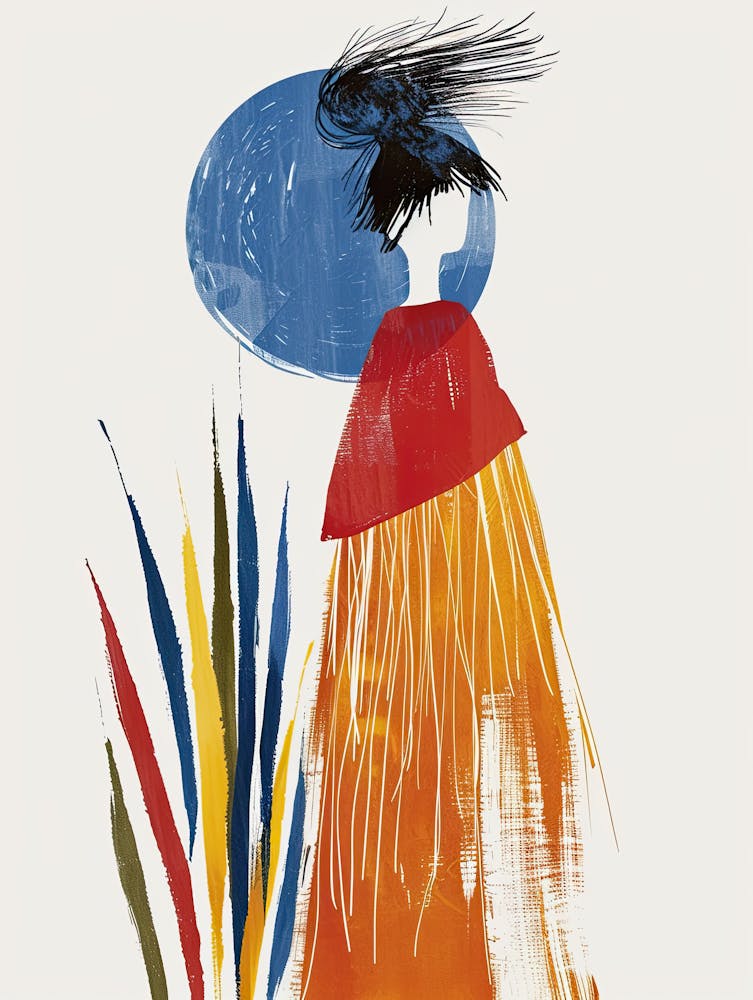 Woman With Feathers