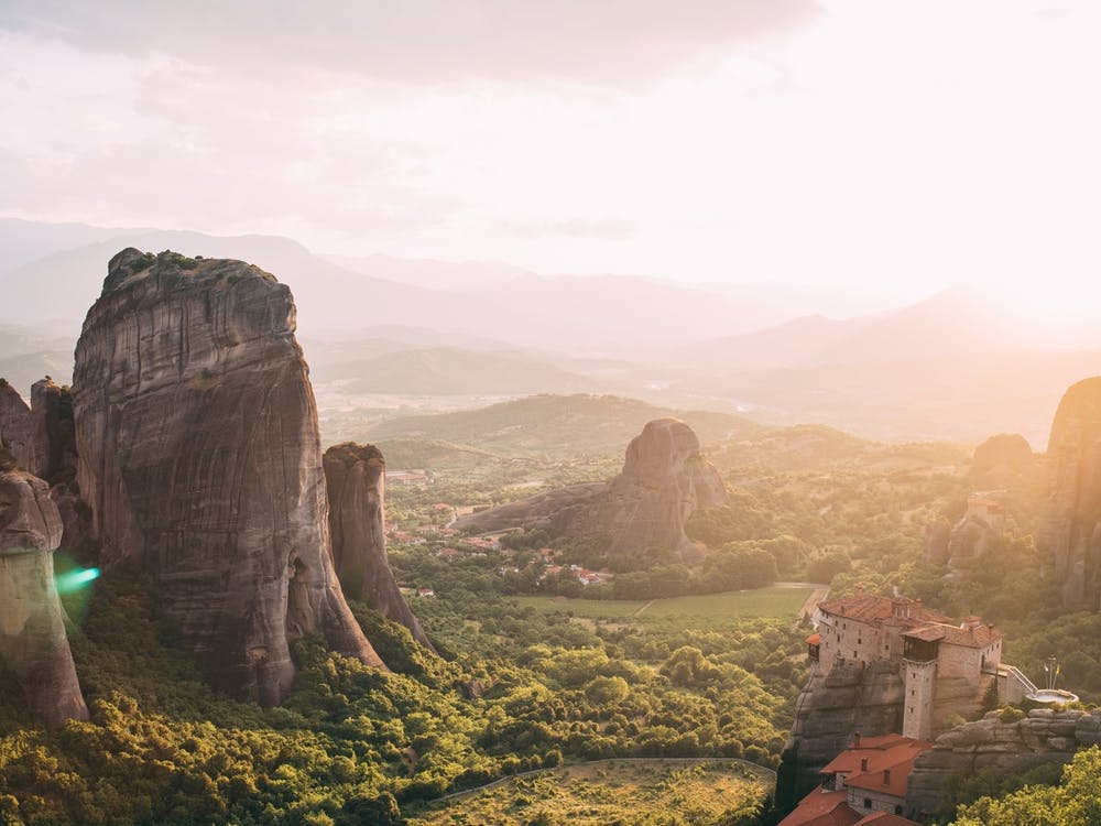 Meteora Greece Sunset