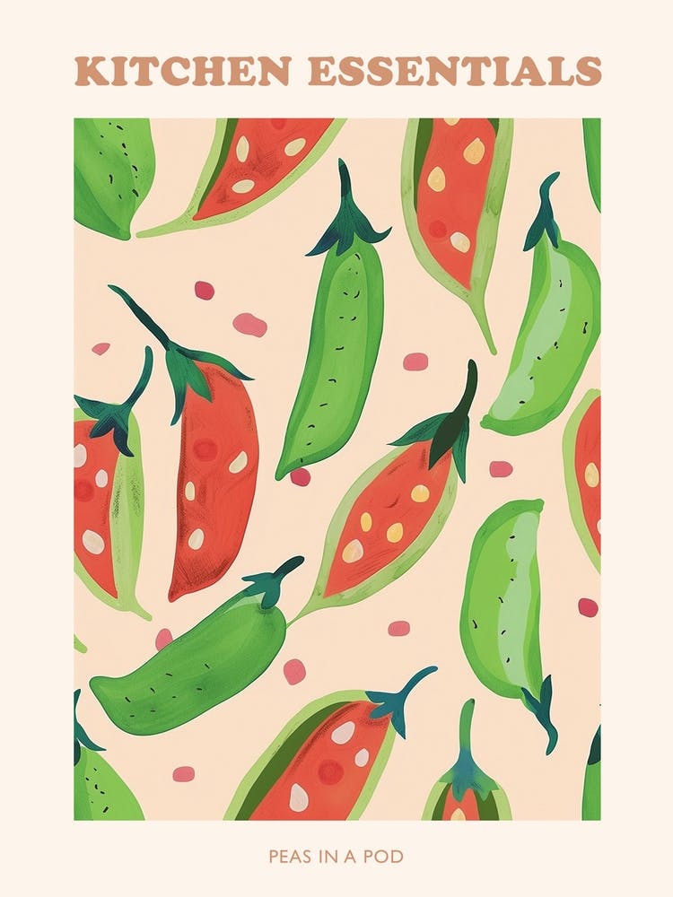 Peas In A Pod Abstract Pattern Poster 5