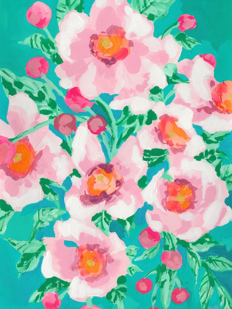 Anemones With Pink Fruits