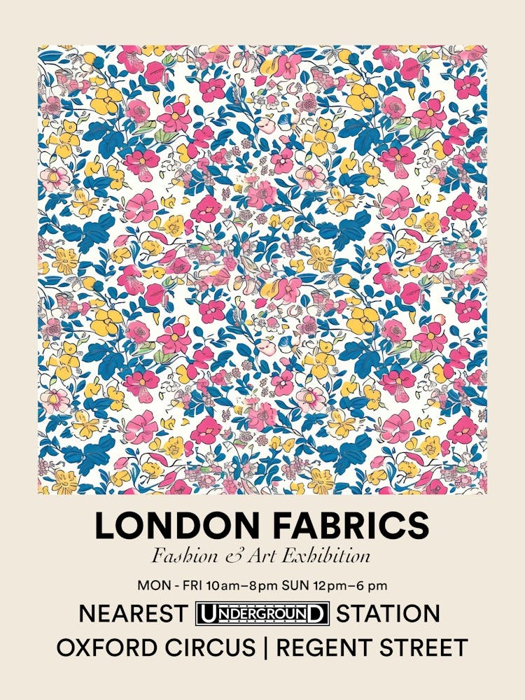 Poster Heather Heaven London Fabrics Floral Pattern 5