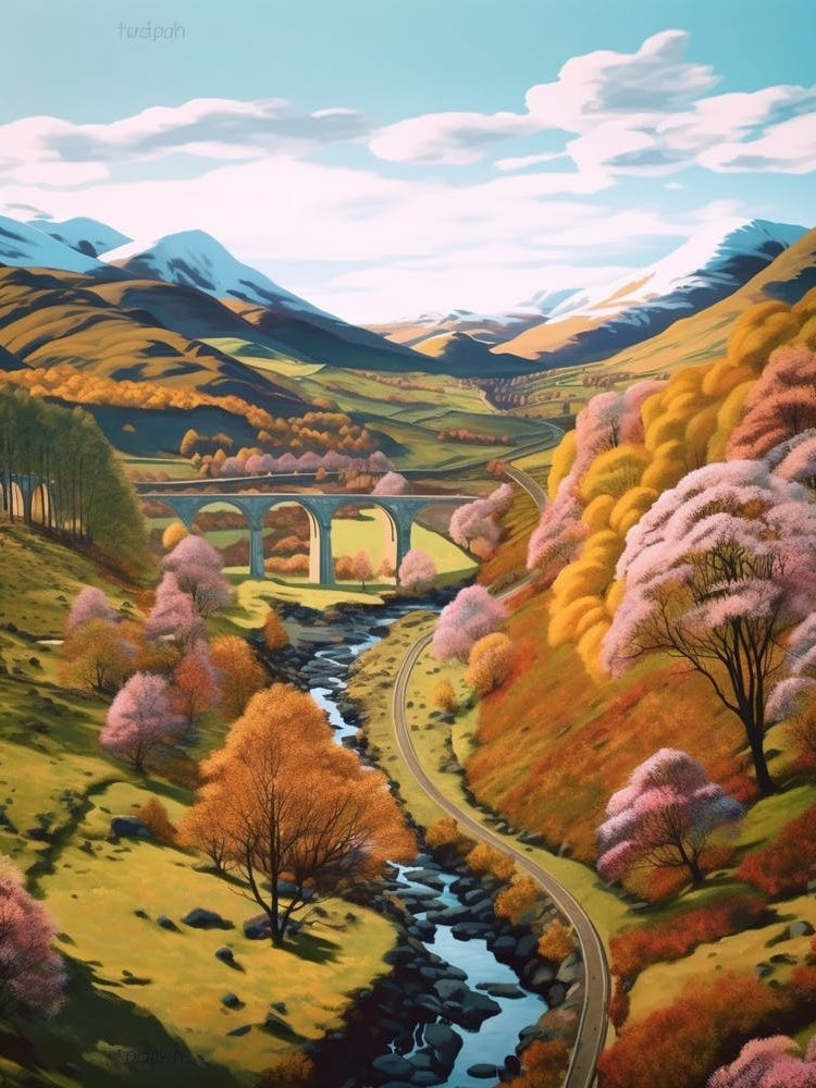 The West Highland Way Scotland 1 Hike Illustration