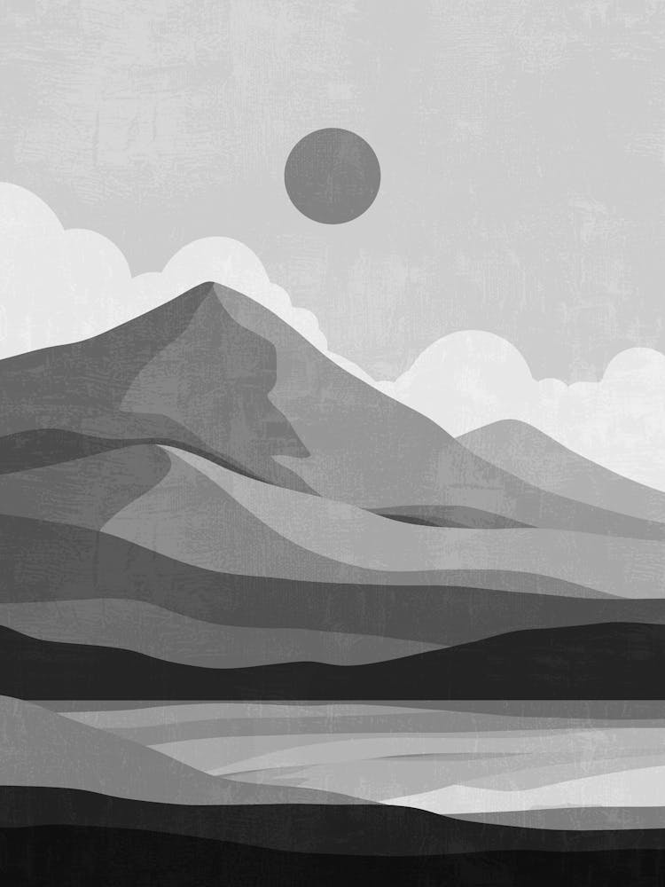 Landscape In Black And White 1