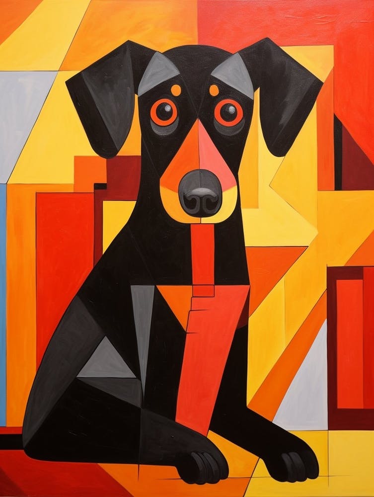 Dog Abstract Pop Art 8