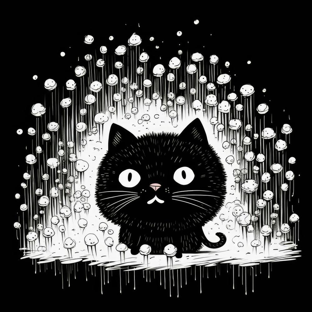 Black Cat In The Rain