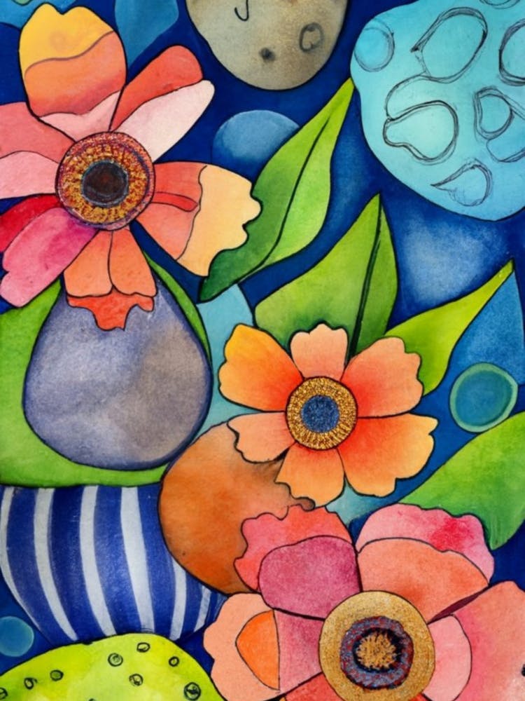 Watercolor Of Flowers