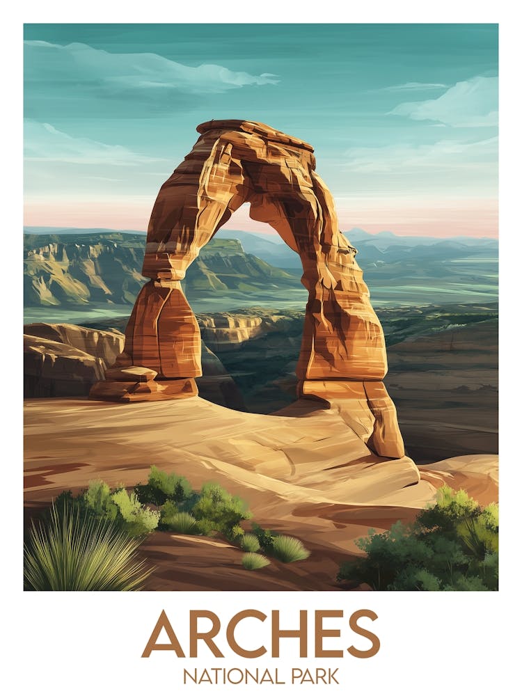 Affiche de voyage Arches National Park