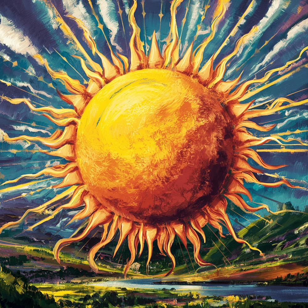 Sun oil style painting