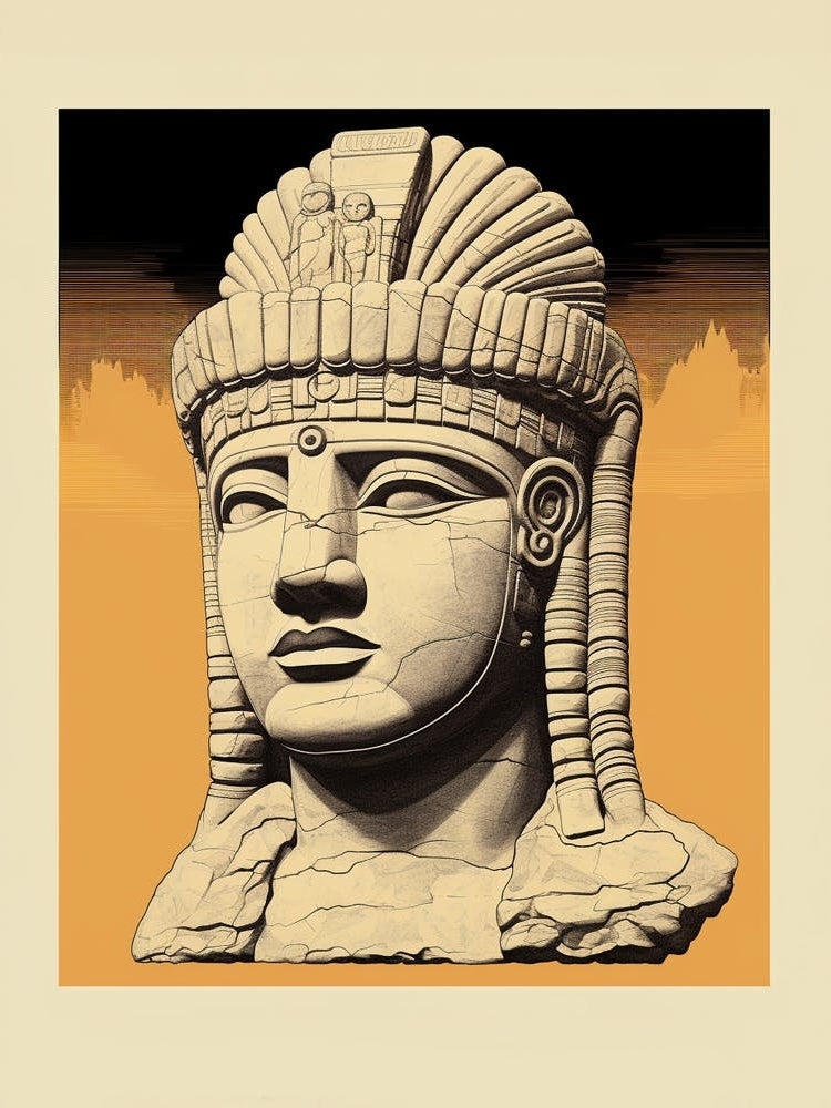 Mount Nemrut Retro Poster 1