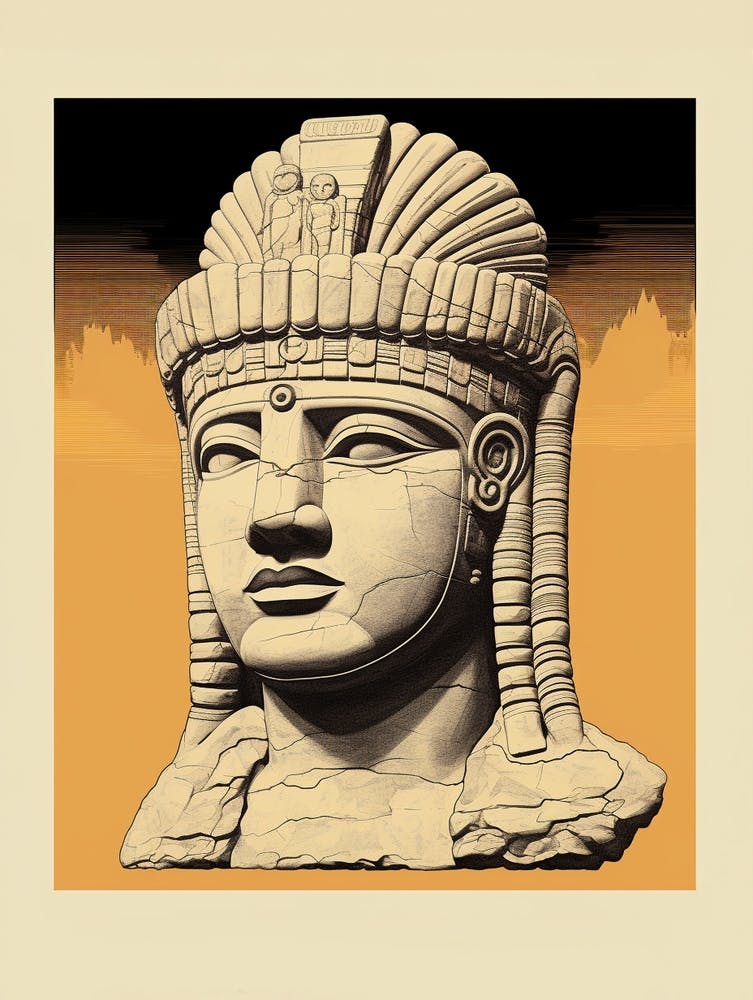 Mount Nemrut Retro Poster 1