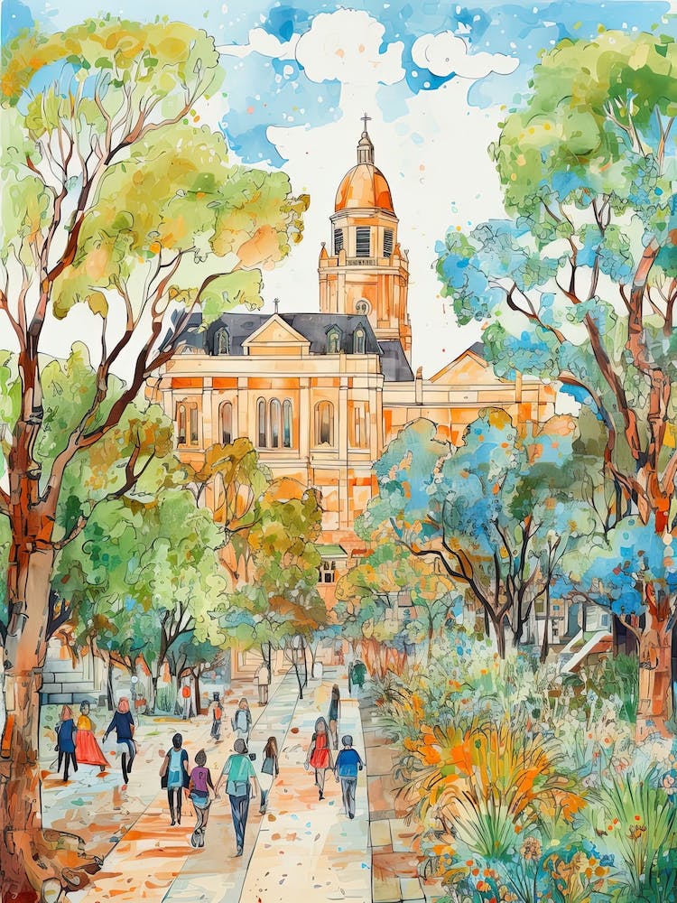 Pretoria, Dreamy Storybook Illustration 1