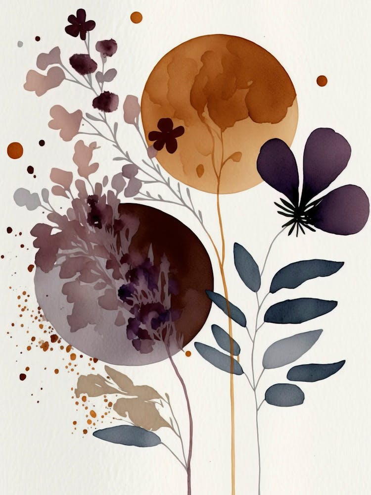 Flowers Watercolor Abstract