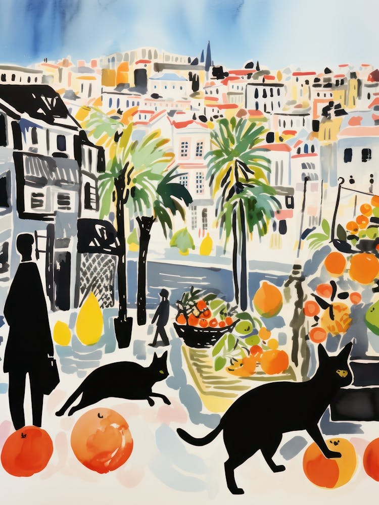 The Food Market In San Francisco 3 Illustration