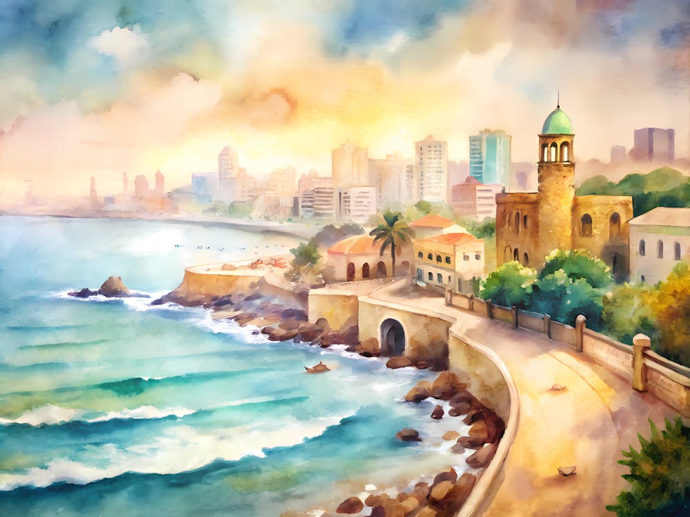 Beirut Lebanon A Vintage Scene