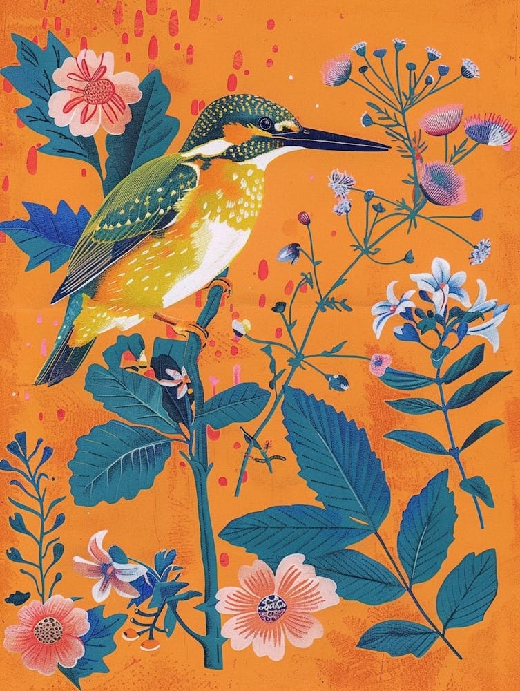 Oiseaux de Printemps Martin-Pêcheur 2