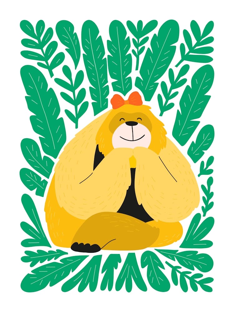 Nursery Abstract Cute Orangutan
