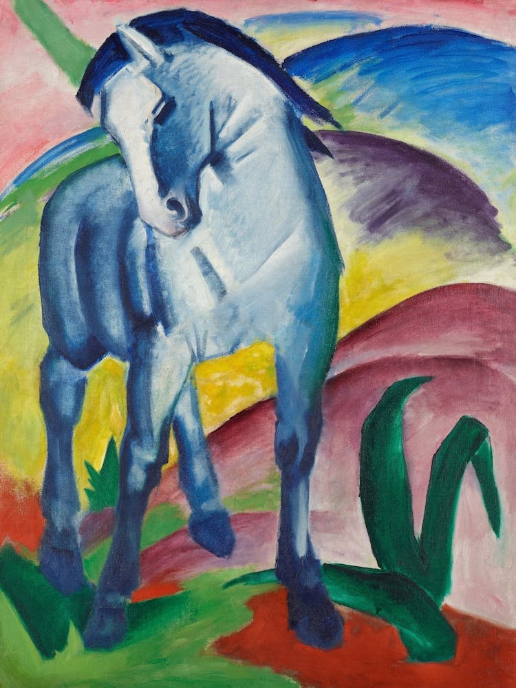 Blue Horse I By Franz Marc Poster Painting