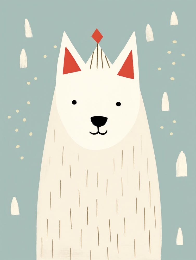 Little Arctic Wolf 3 Wearing A Crown