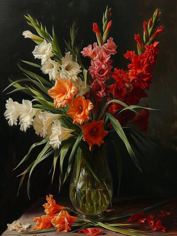 Baroque Floral Still Life Gladiolus 2
