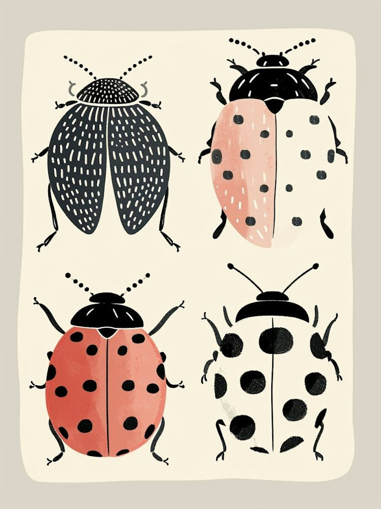 Colourful Insect Illustration Ladybug 5