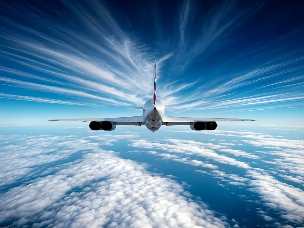 Beyond the Horizon: Concorde Jetplane from Behind