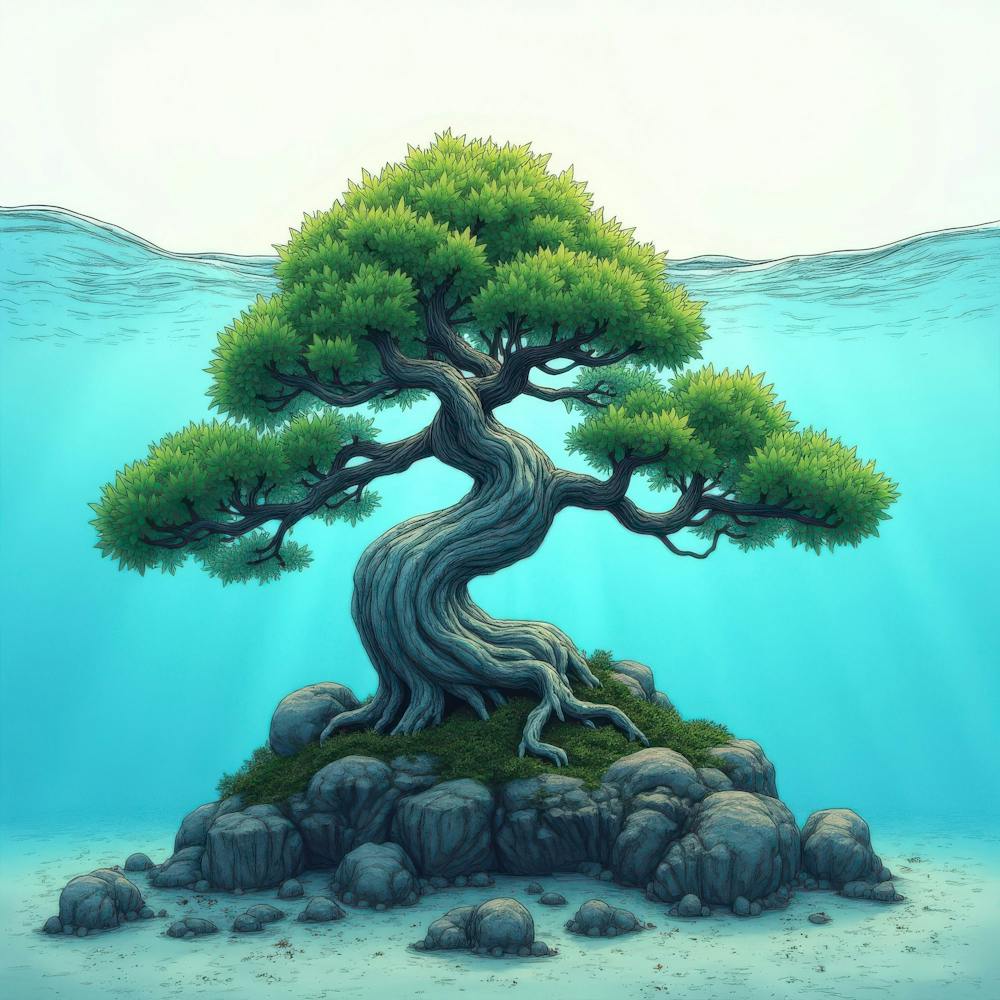 Underwater Bonsai Tree
