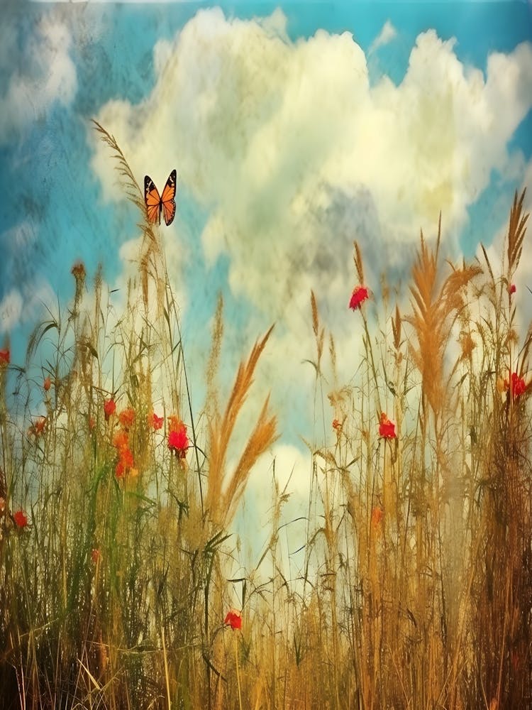 Wildflowers And Butterflies