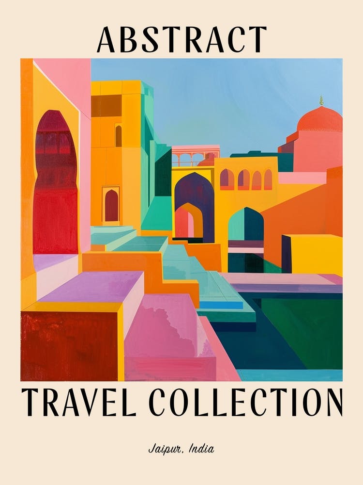 Abstract Travel Collection Poster Jaipur India 3