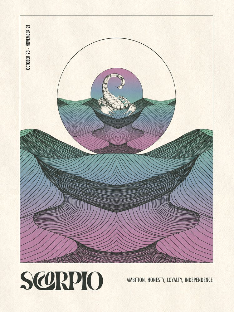 Scorpio Star Sign Zodiac Art