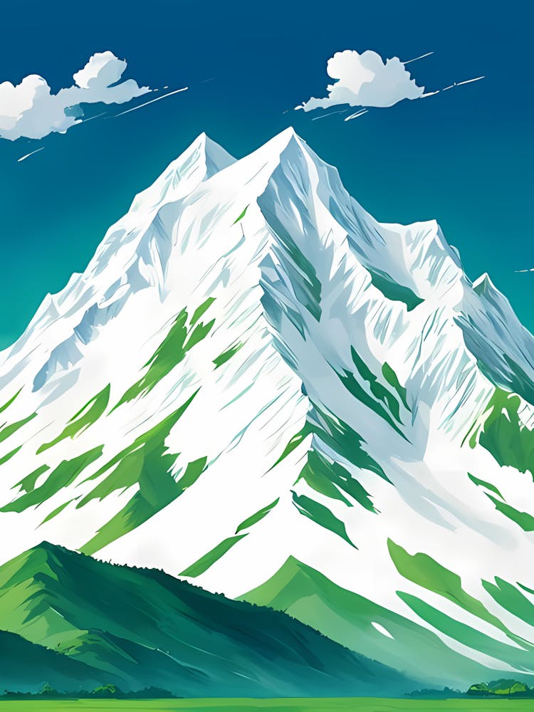 Snowy Mountain Landscape