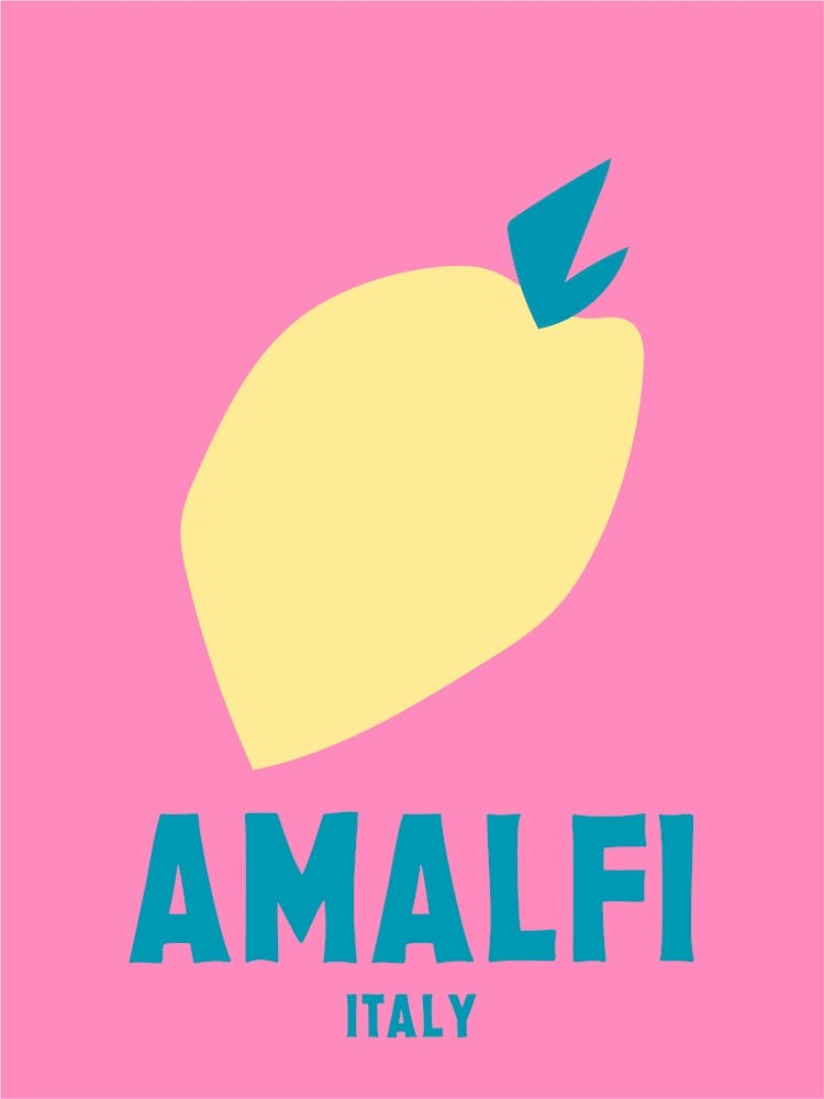 Amalfi, Italy, Graphic Style Poster 1