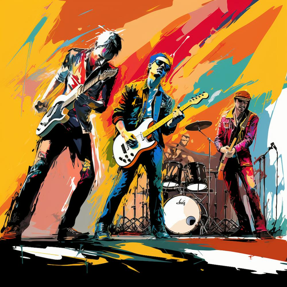 Rock Band Pop Art