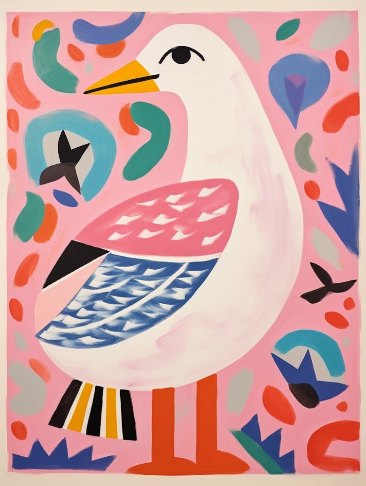 Pink Scandi Seagull 2